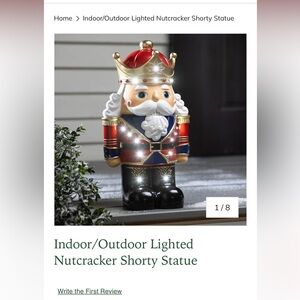 Festive Nutcracker with LED Lights - Red, Gold, Blue